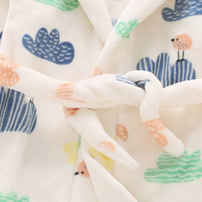 Flannel bathrobes for boys and girls