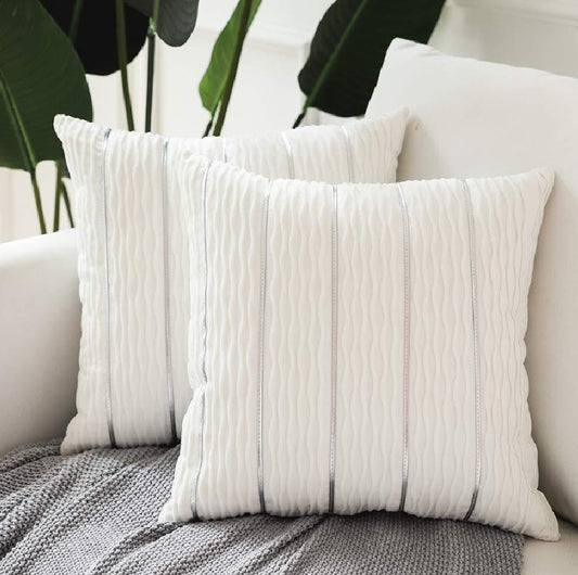 Simple Luxury Striped Velvet Pillow Cover Pillow Cushion Cover