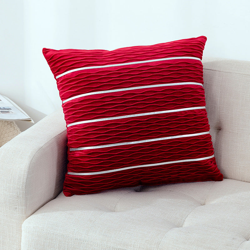 Simple Luxury Striped Velvet Pillow Cover Pillow Cushion Cover