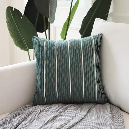 Simple Luxury Striped Velvet Pillow Cover Pillow Cushion Cover